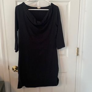 J. Crew Black Dress with Drape Neck Size Small